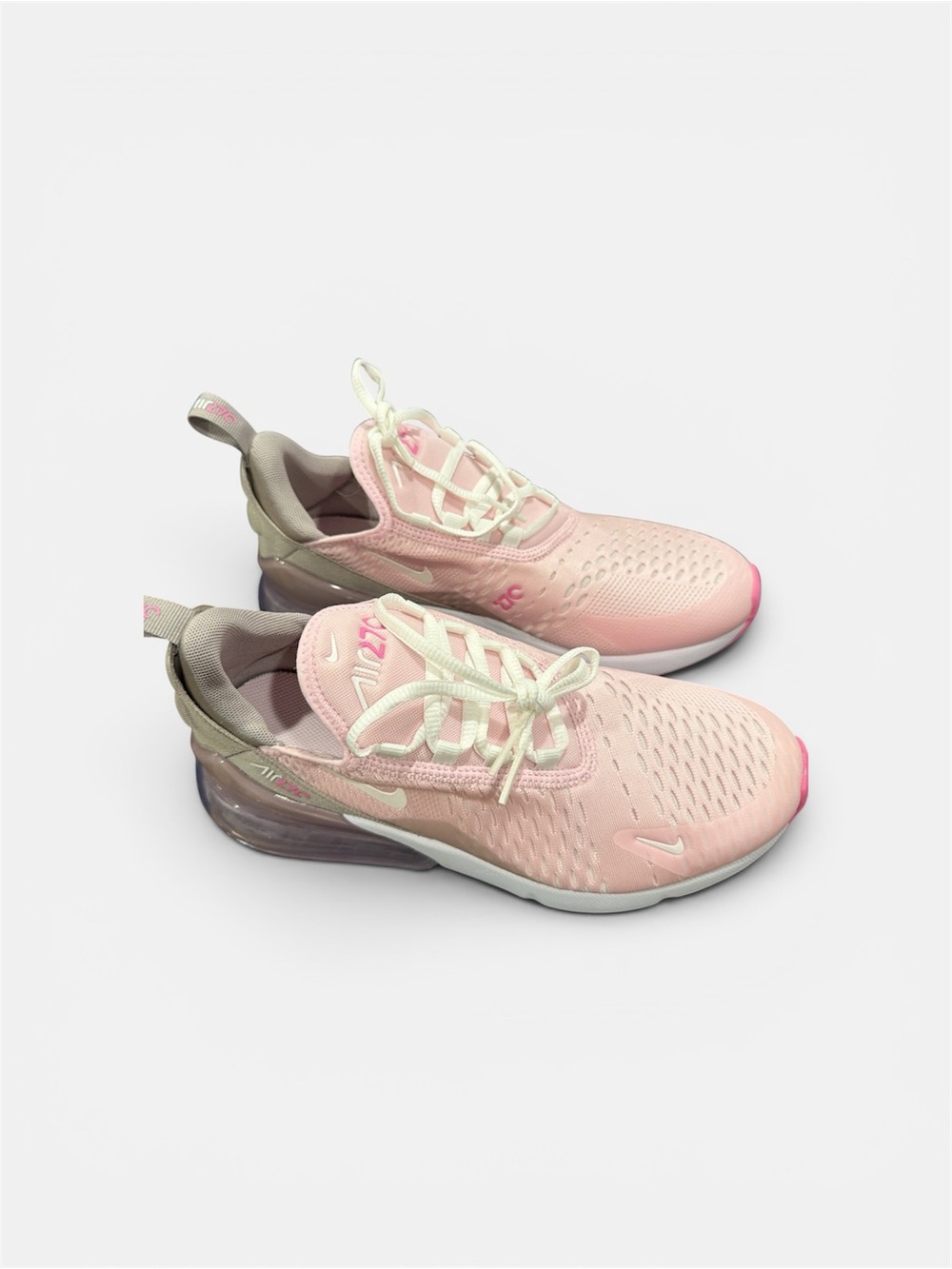 Nike Women's Pink and Taupe Air Max 270 Sneakers